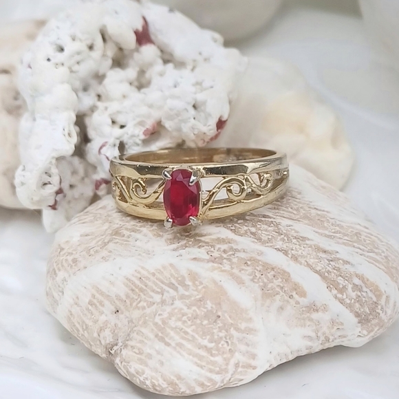 14K GE ESPO (Joseph Esposito) Gold Ruby Ring - Picture 5 of 10